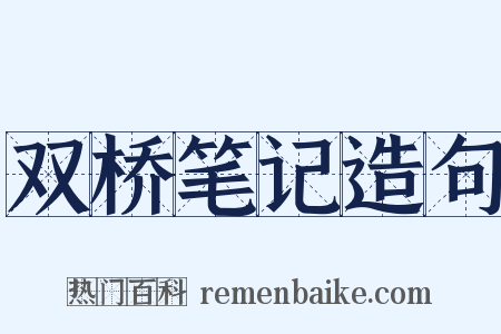 双桥笔记造句是什么意思的图片